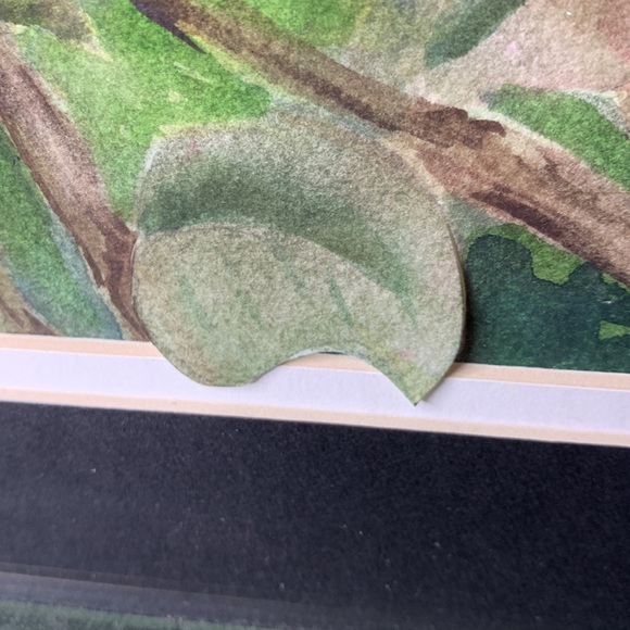 Stunning 17” x 14 1/2” signed original ROSE water color framed artwork - Picture 6 of 14